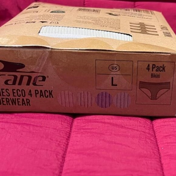 BRAND NEW ~ CRANE ~ 4 PACK ~ LADIES ECO BIKINI UNDERWEAR UNDIES ~ SIZE L / LARGE - Picture 10 of 16